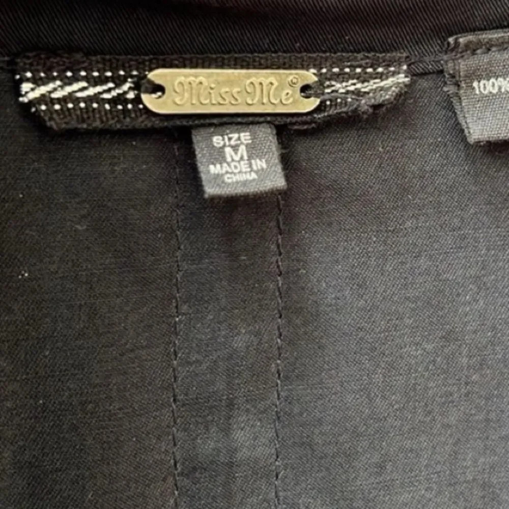 EUC Miss Me Medium Dusty Black jacket RARE - Picture 10 of 10